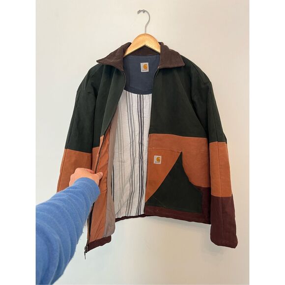 Carhartt Custom Reworked Color Block Jacket Size S - Picture 3 of 9